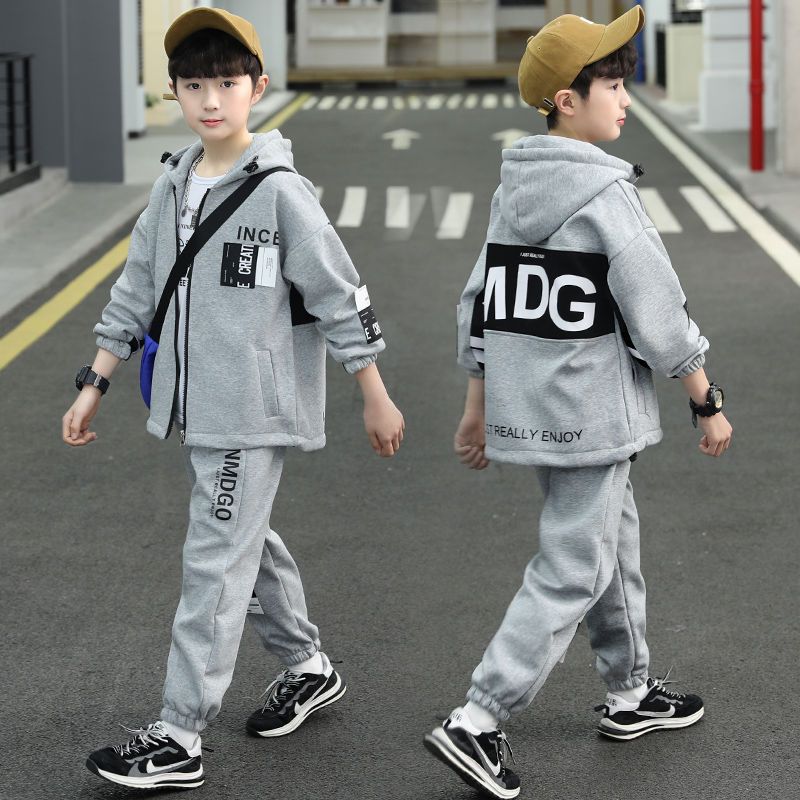 三件套男童春装套装2023年新款中大儿童男孩春秋季洋气套装韩版潮