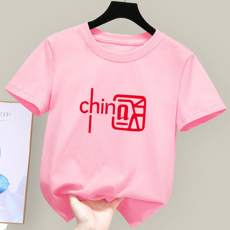 童裝女童短袖上衣100%純棉2022新款兒童印花半袖小女孩夏季吸汗衫