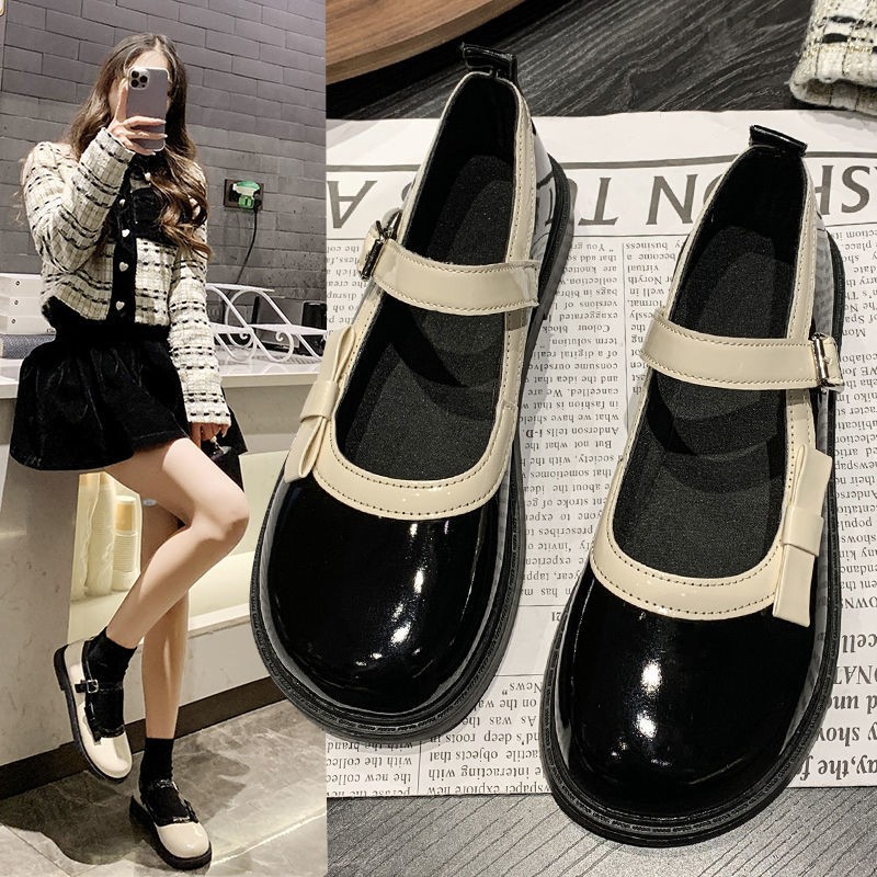 洛麗塔小皮鞋女2022年春新款日系英倫風JK厚底配裙子瑪麗珍單鞋子