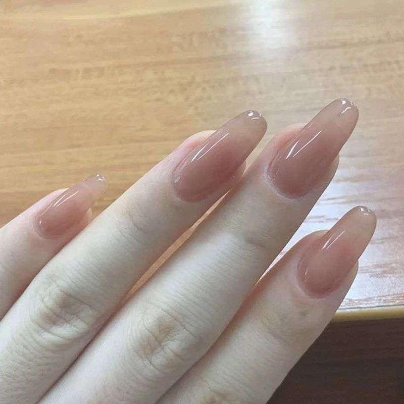 網紅指甲油免烤顯白持久不可剝指甲油淺色防水快干學生美甲套裝