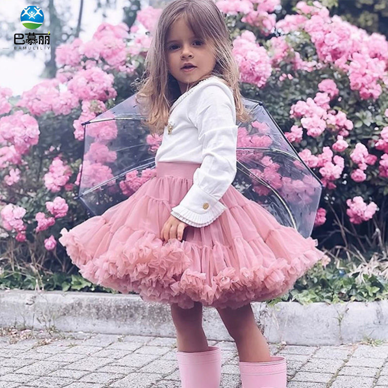 2022 new second-generation upgraded tutu skirt autumn and winter children's princess skirt festival baby tutu skirt girls skirt