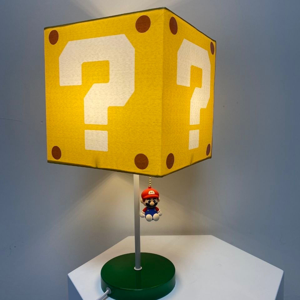 Ins Little Red Book Creative birthday gift Mario decoration super Mary bedroom square cartoon bedside table lamp
