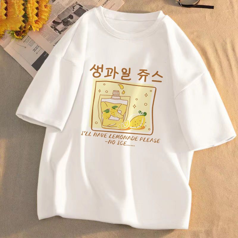 Short-sleeved t-shirt female Korean version of the student all-match new loose summer dress ins white boudoir honey cute compassionate shirt top clothes
