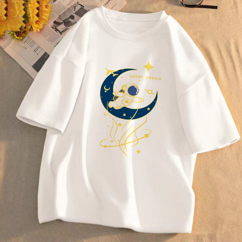 Summer Korean version of loose short-sleeved T-shirt female students  new college style all-match t-shirt top female tide ins