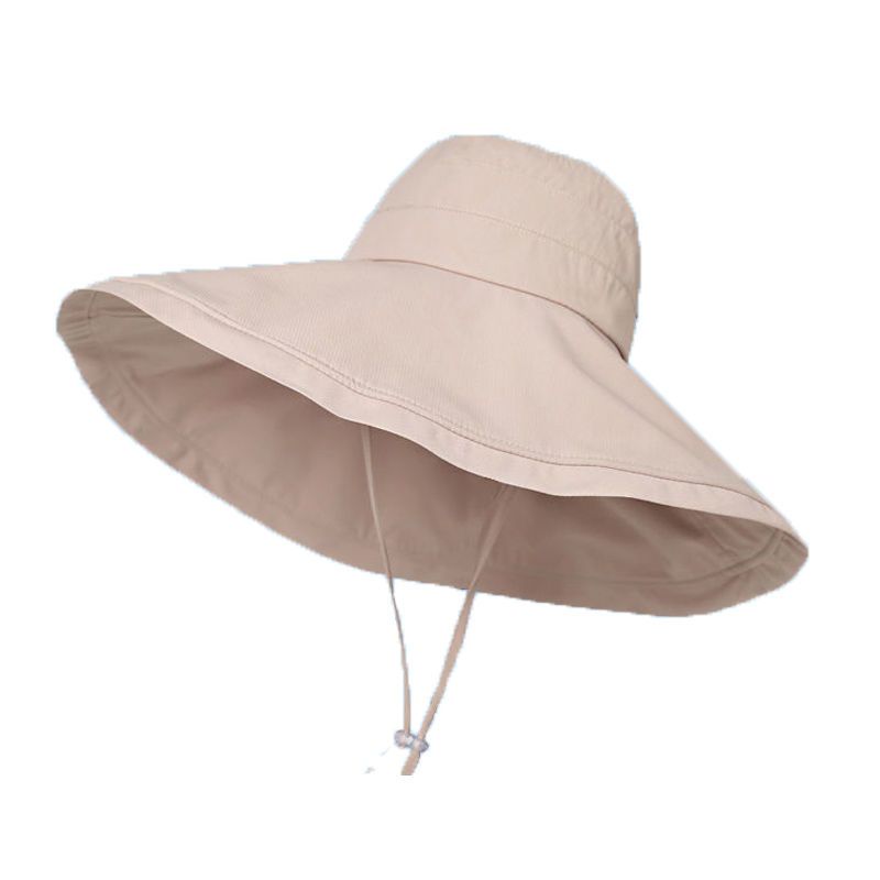 Oversized neck protection sun hat women's UV protection outdoor big brim sun hat summer sunshade fisherman hat face cover hat