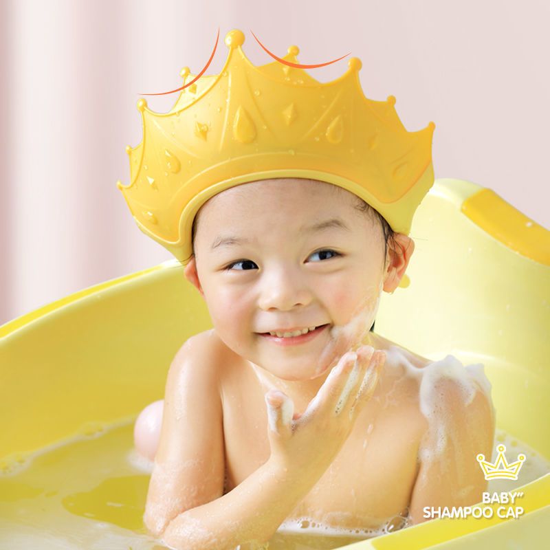 宝宝洗头帽防水护耳儿童洗发帽婴幼儿洗澡洗头神器可调节硅胶浴帽
