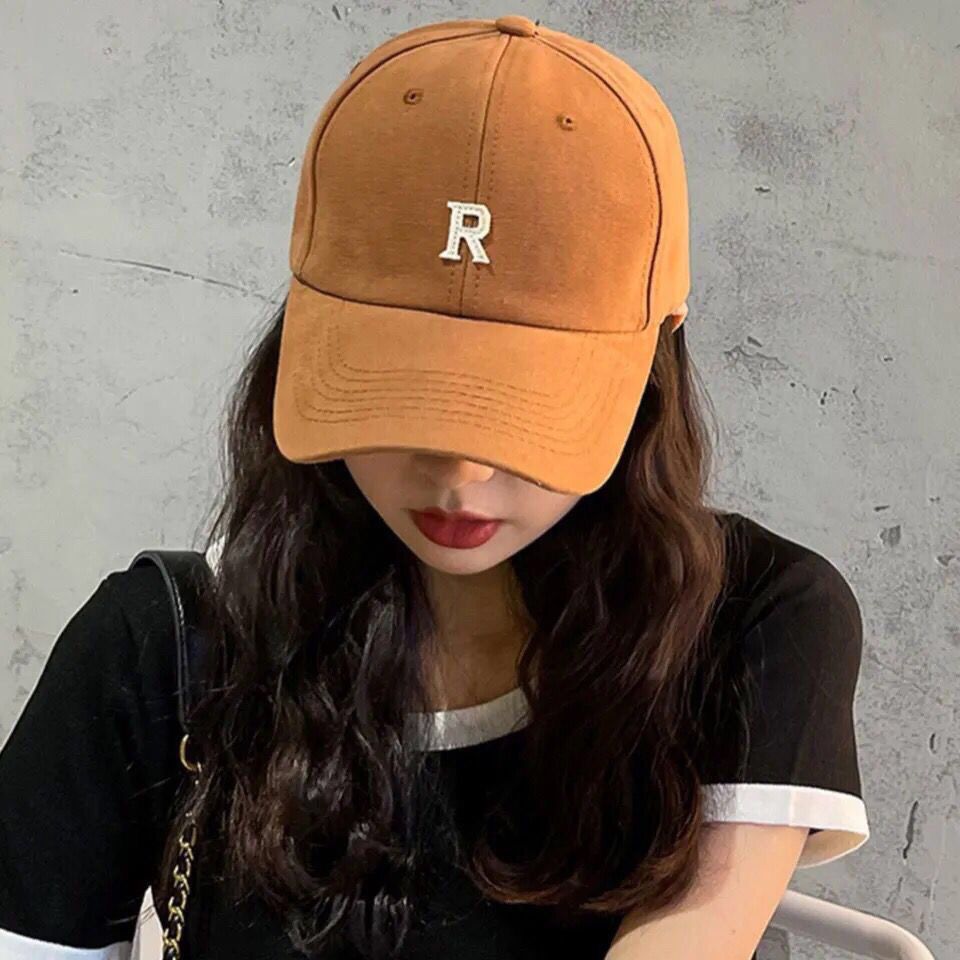 Peaked cap female Korean version summer trend letter 2023 new net red male hat ins casual sunshade baseball cap R