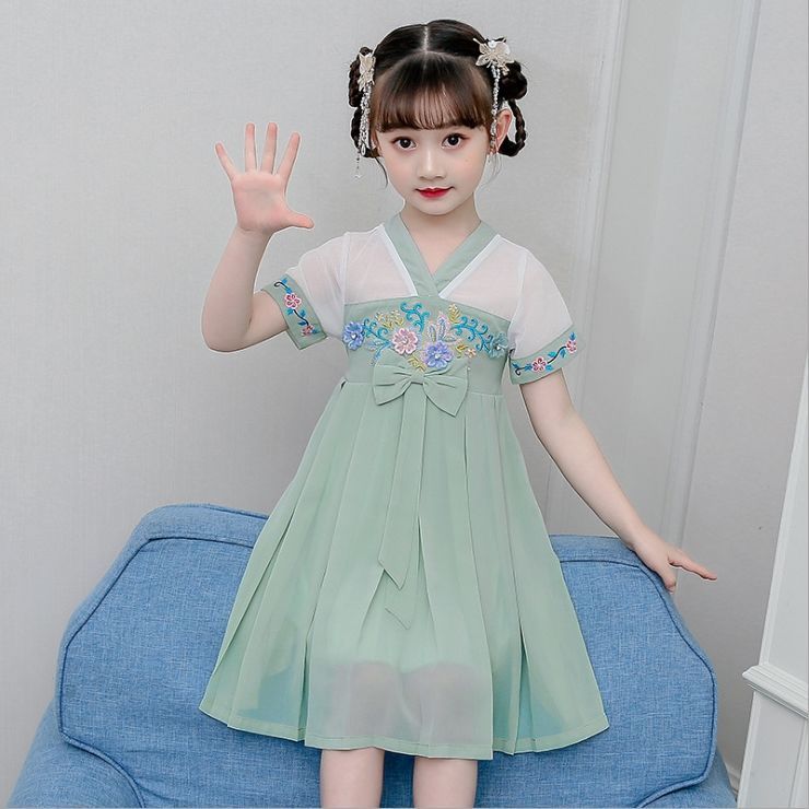 Girls' Hanfu summer dress Chinese style FAIRY DRESS little girls' Chiffon Princess Dress ancient children's girl summer