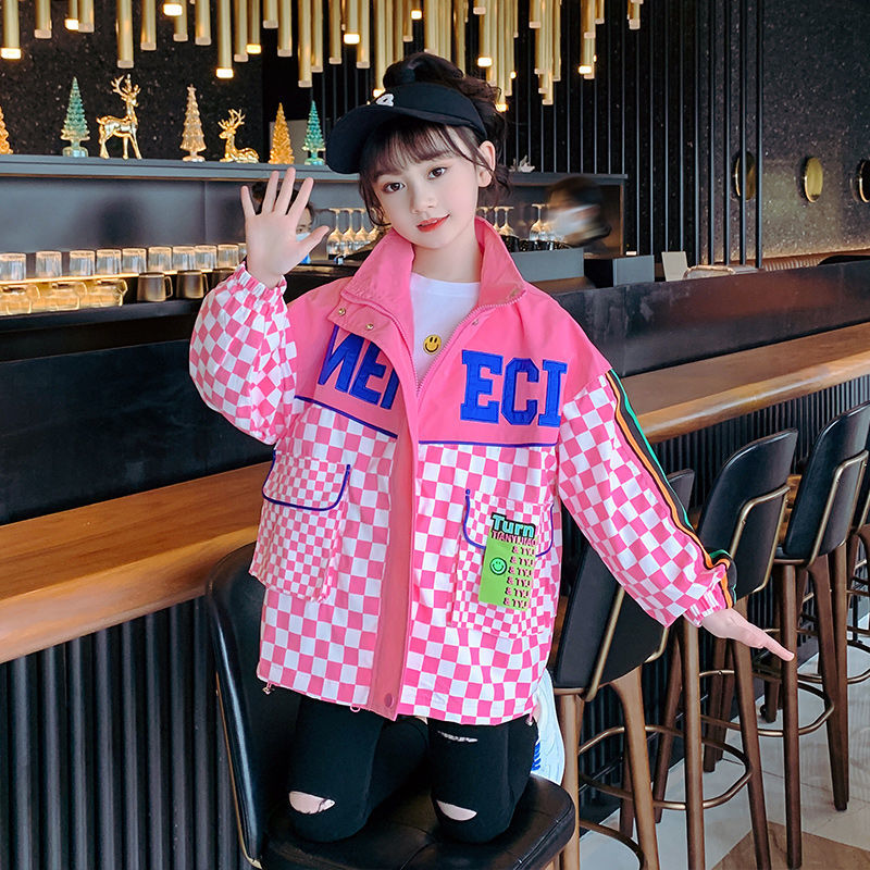 女童春裝外套2022新款兒童洋氣時髦衣服中大童女孩春季夾克韓版潮