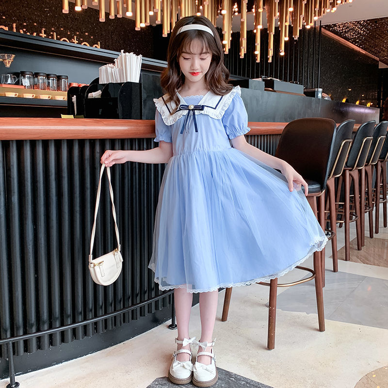 女大童连衣裙夏装新款儿童洋气韩版13岁公主女孩夏季中长裙子