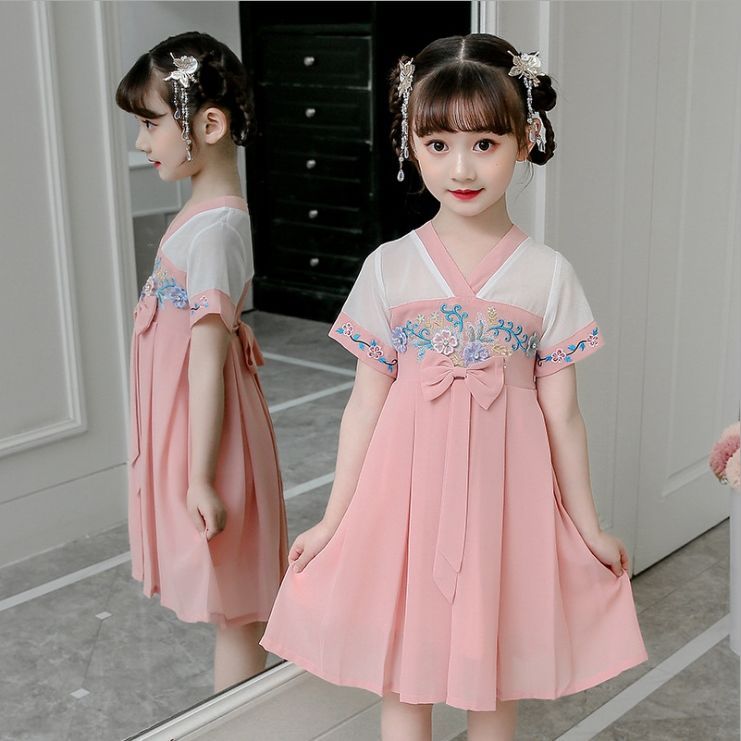 Girls' Hanfu summer dress Chinese style FAIRY DRESS little girls' Chiffon Princess Dress ancient children's girl summer