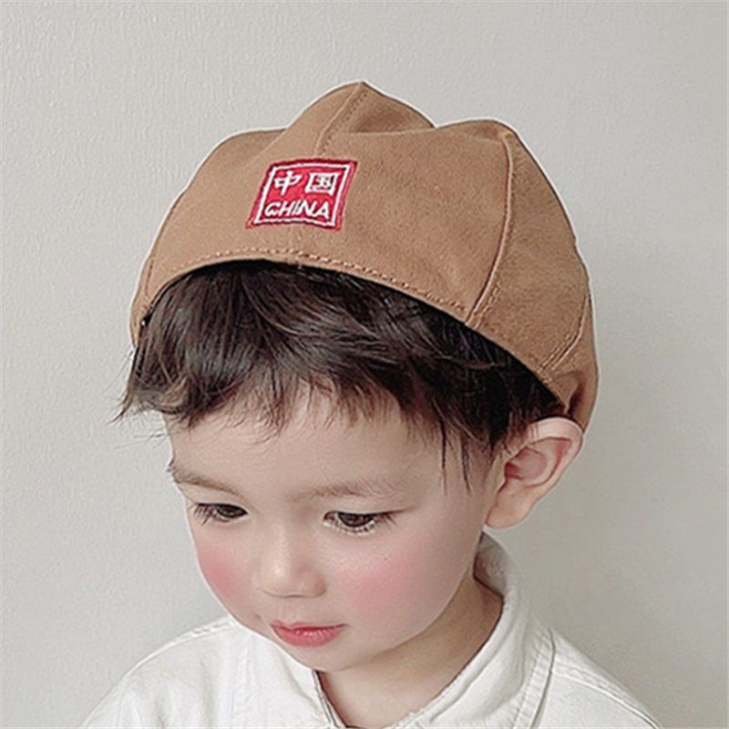 Children's hat spring and autumn reverse wear a cap with a duck tongue, boys' forward hat, girls' hip-hop beret, baby top hat, sun visor