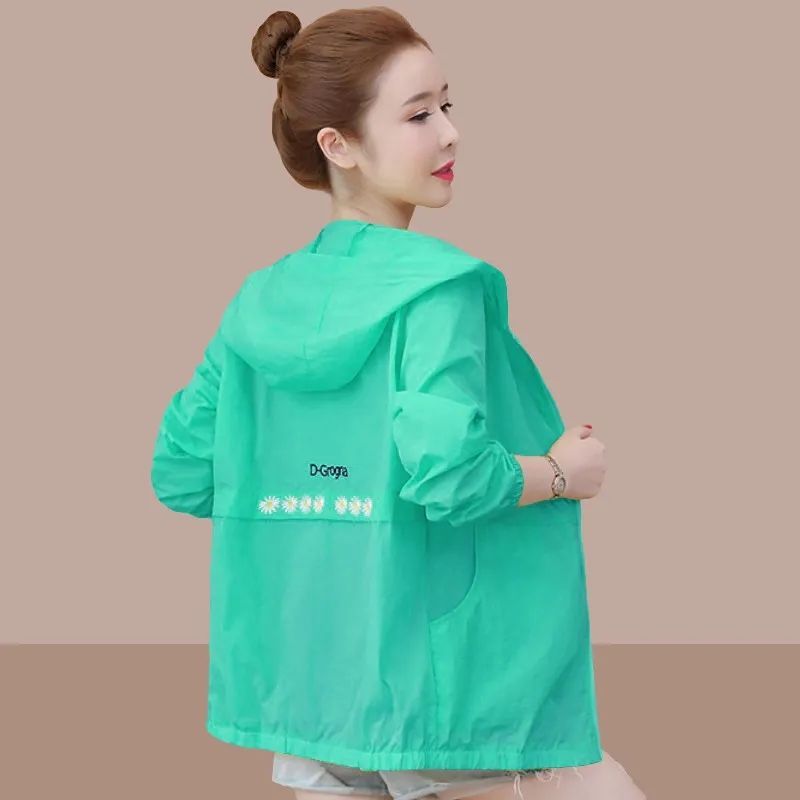 Short sun protection clothing women's 2023 summer new clothes Korean version loose breathable cardigan long-sleeved thin coat ins tide