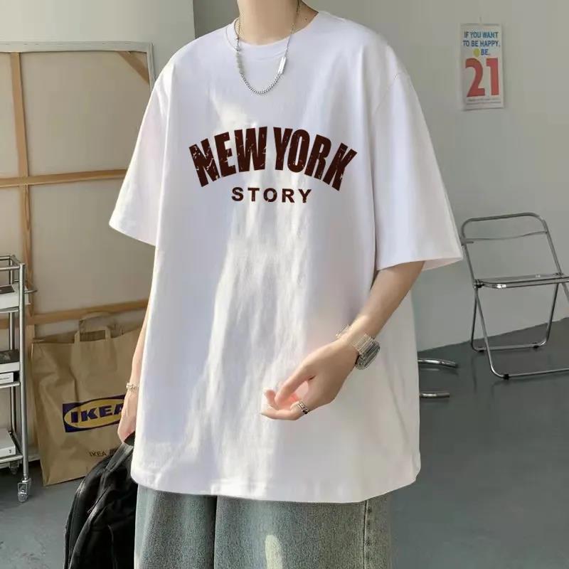 新款夏季短袖內搭ins風學生t恤男女寬鬆情侶裝男生衣服潮流帥氣