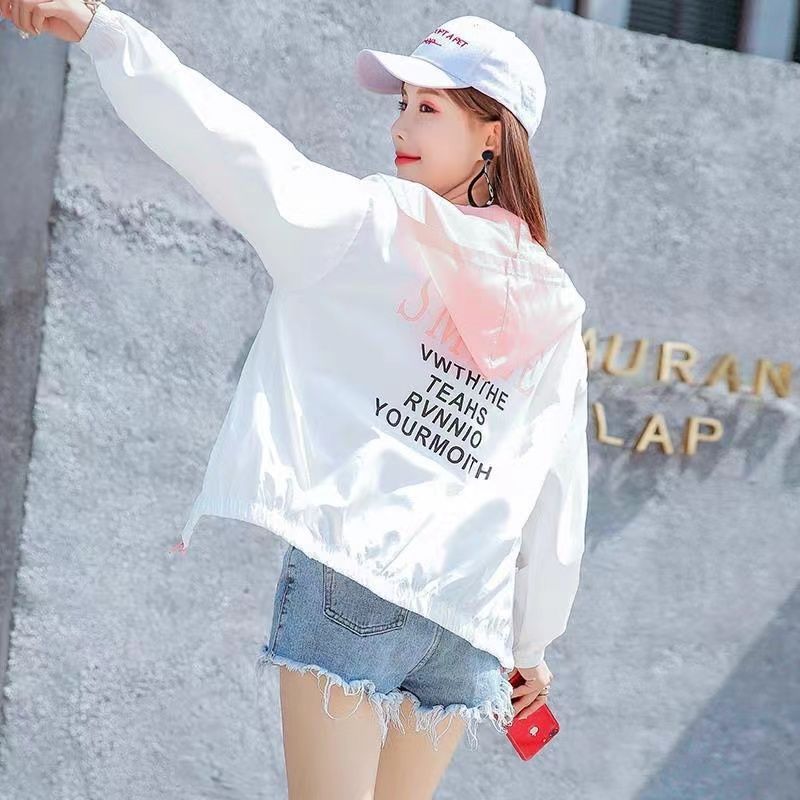 Sun protection clothing for women, short outerwear for students, Korean style loose sun protection clothing, lightweight, breathable, anti-UV summer