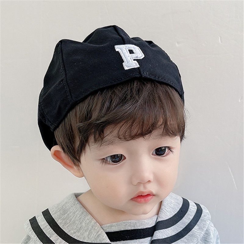 Children's hat spring and autumn reverse wear a cap with a duck tongue, boys' forward hat, girls' hip-hop beret, baby top hat, sun visor