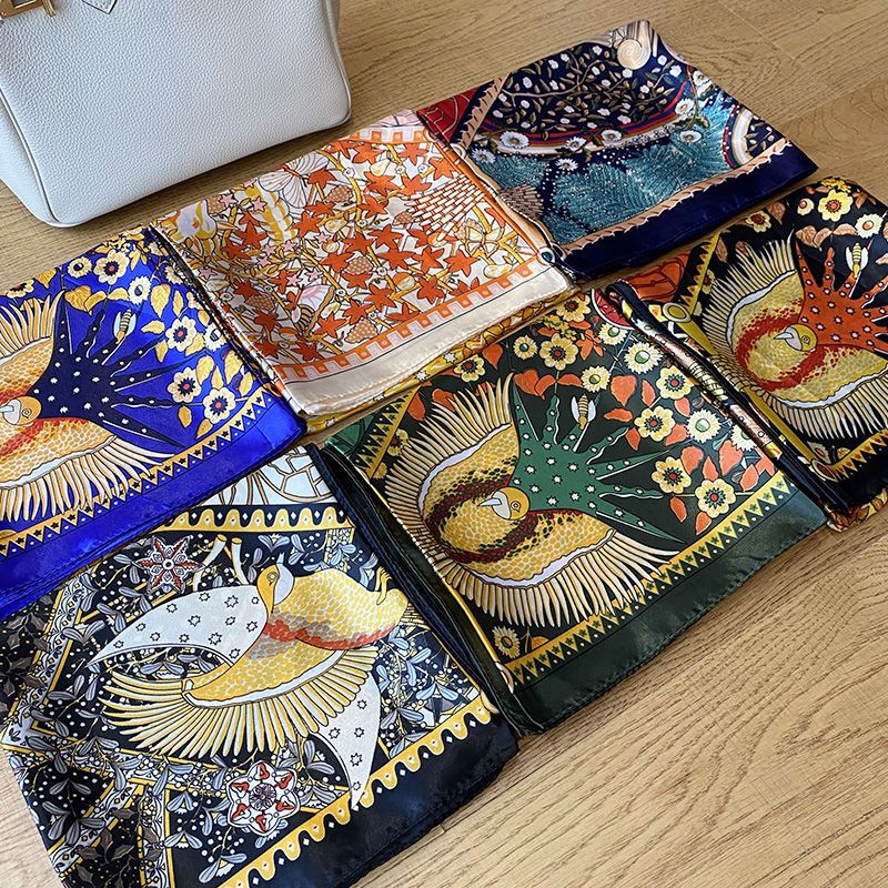 Large Square Scarf Tree Print Lightweight Shawl For Women_voghion.com