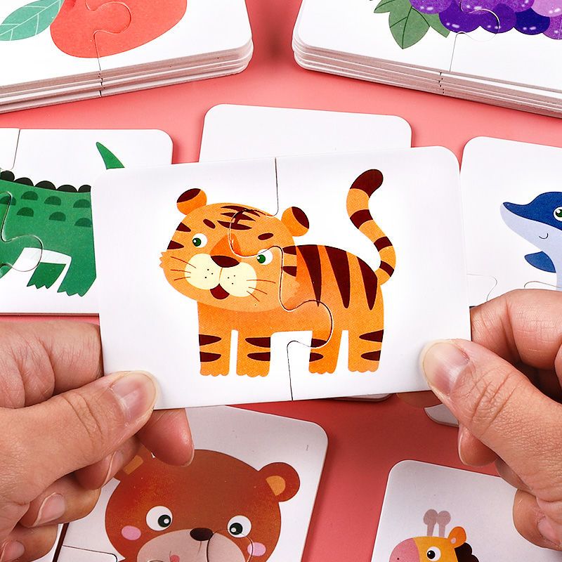 幼儿启蒙配对拼图宝宝益智早教简易儿童卡片1-2-3岁4男孩女孩玩具