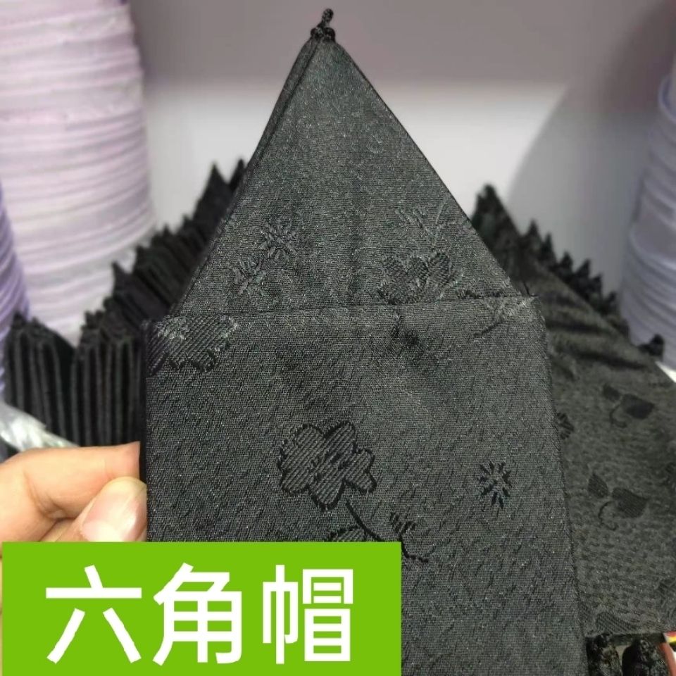 穆斯林回族精品男士六瓣帽六角帽六棱帽格格帽缎子帽精品帽