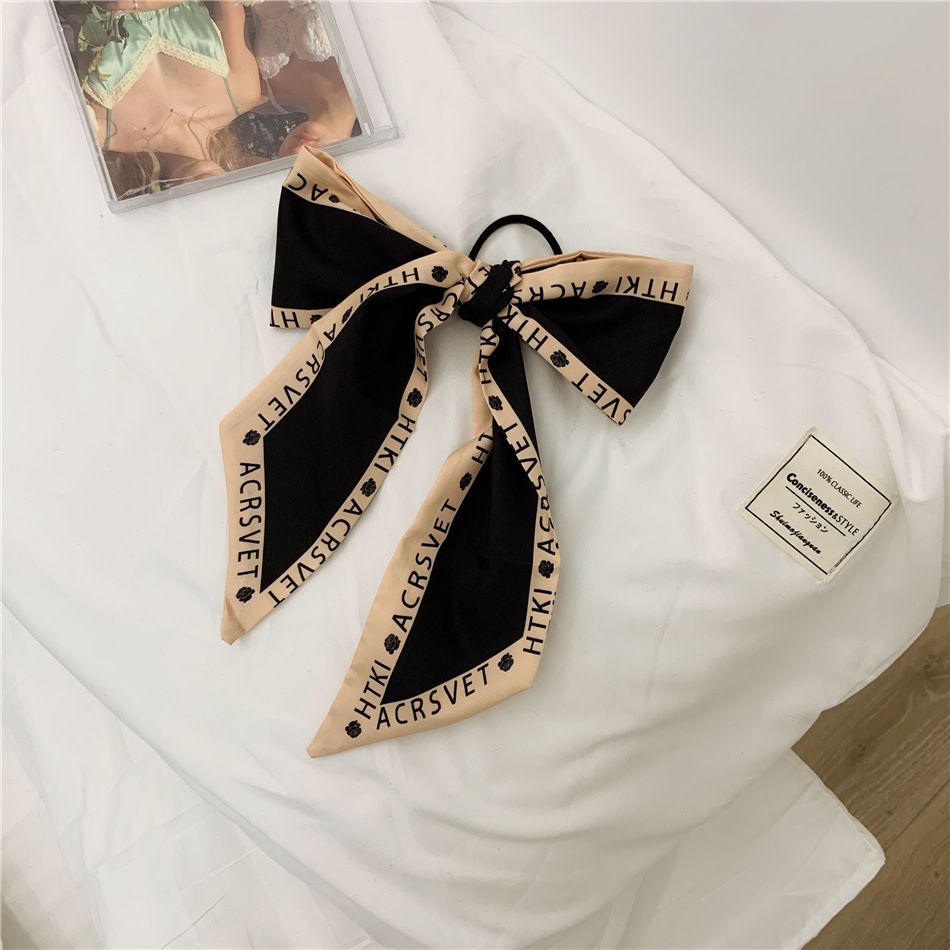 French Elegant Hair Rope Scarf Vintage High Grade Tie Headband Instagram Headband Women's Tie Hair Ribbon Scarf Trendy_voghion.com