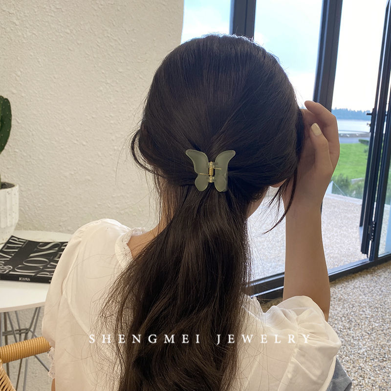  New Spring and Summer Butterfly Small Catch Clip Female Back of the Head Hair Clip Liu Hai Clip Top Clip Headdress Net Red Hair Jewelry