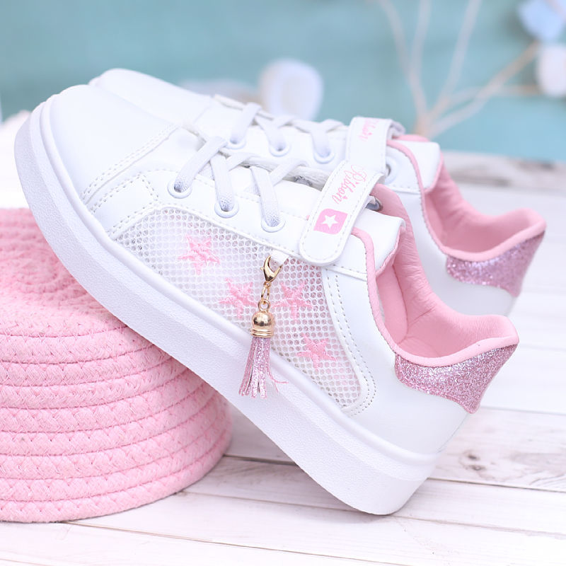女童鞋子2022春夏季新款韩版软底透气网鞋中小学生运动鞋小白鞋子