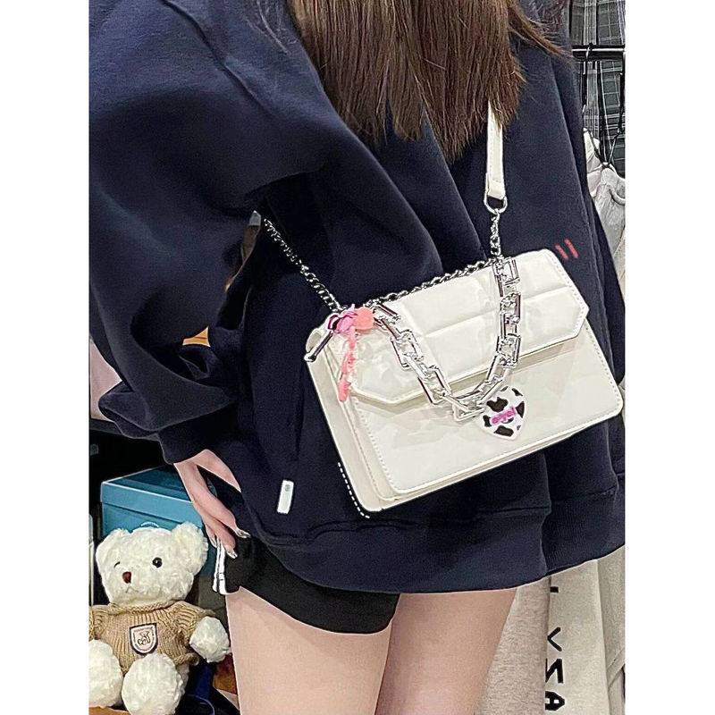 青春單品女包小眾高級感鏈條小方包2022新款潮時尚菱格單肩手提包