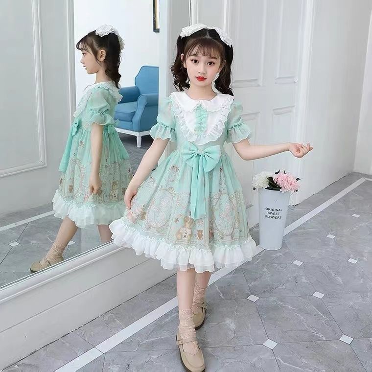 女童夏裝洛麗塔公主裙洋裝蘿莉塔裙子兒童夏季Lolita連衣裙