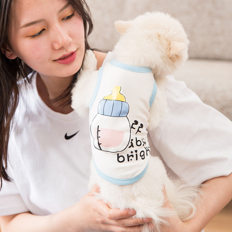 Small milk dog vest dog clothes small dog Teddy Bichon Bomei spring and summer clothes cat pet summer thin section