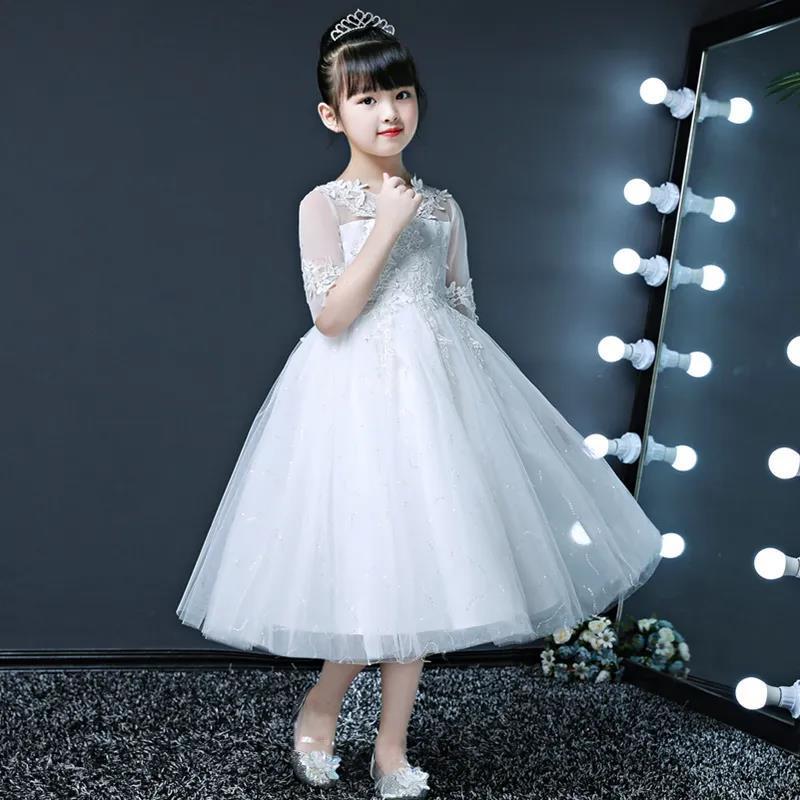 女童連衣裙春季2023新款春裝公主裙兒童禮服小女孩洋氣蓬蓬紗裙子