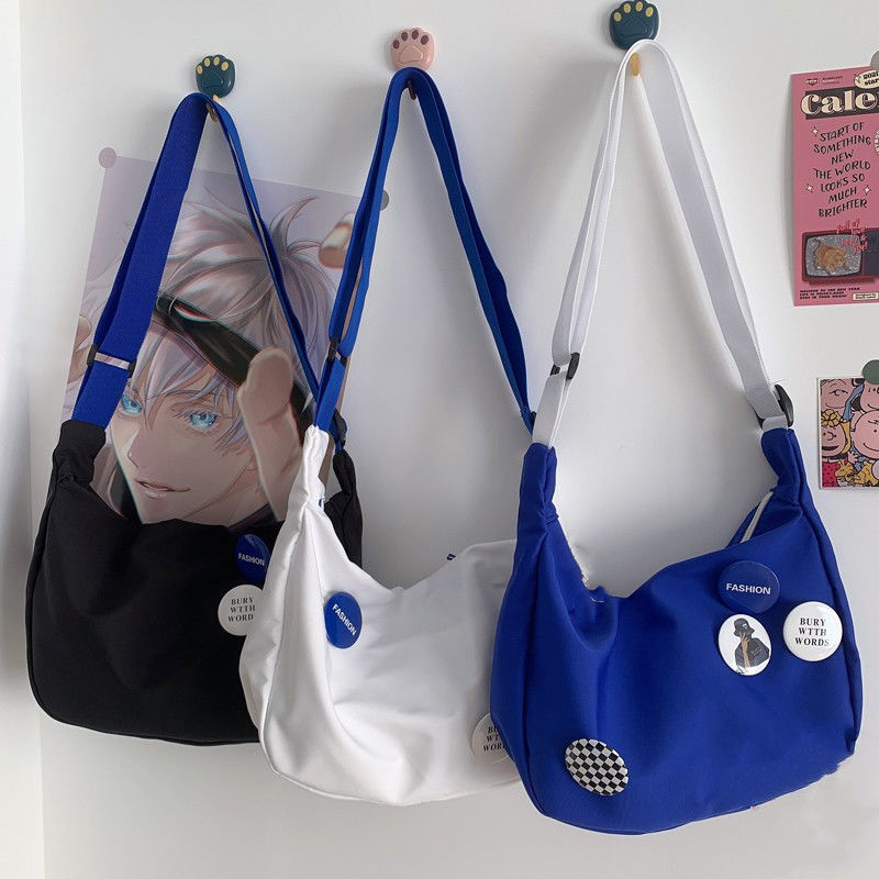 2022 new Klein Blue dumpling bag Japanese Harajuku women's versatile Korean fashion literature and art RETRO One Shoulder Messenger Bag