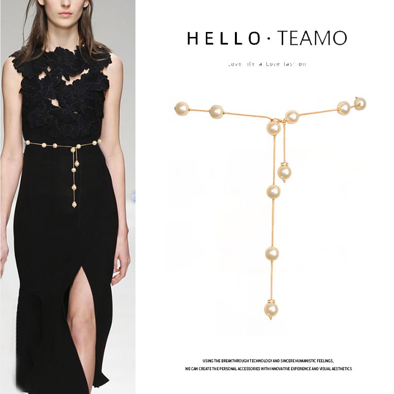 Waist chain female summer with skirt trendy ins style decorative suit thin belt fashion chain braided waist belt girdle