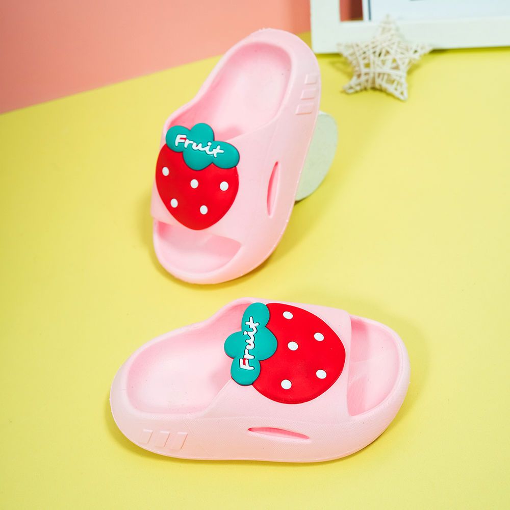 Net red cute fruit children's sandals and slippers indoor bathroom daily non-slip wear-resistant girls lightweight baby slippers