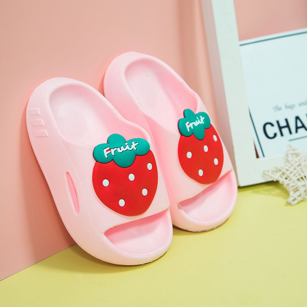 Net red cute fruit children's sandals and slippers indoor bathroom daily non-slip wear-resistant girls lightweight baby slippers