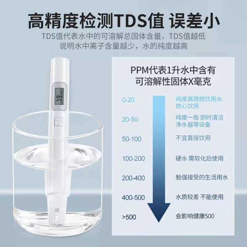 专业水质检测笔饮用水高精度tds测水笔家用净水器自来水测试仪器