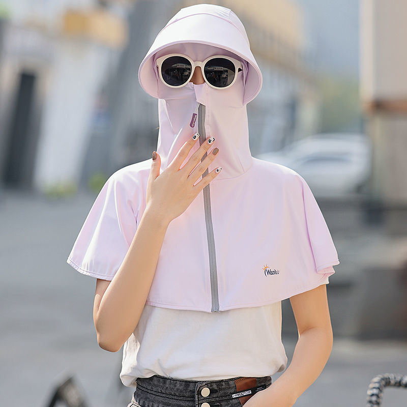 Sunscreen mask female cover face anti-ultraviolet full face neck neck protection cycling sun hat summer big brim sun hat