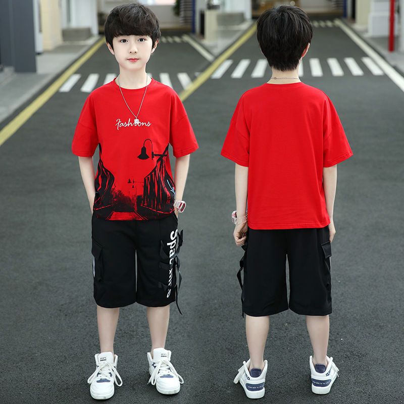 儿童装男童夏装套装新款中大童男孩夏季韩版洋气短袖衣服