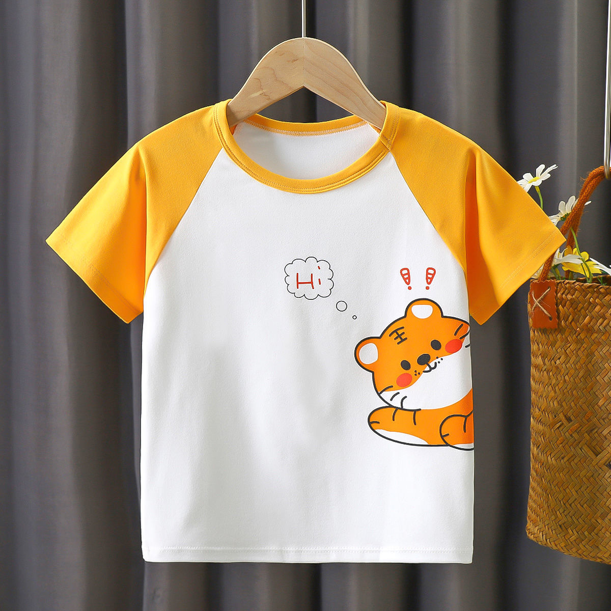 Children's summer short-sleeved T-shirt baby summer clothes for big children's tops baby thin section half-sleeved 1-9 years old boys and girls clothes