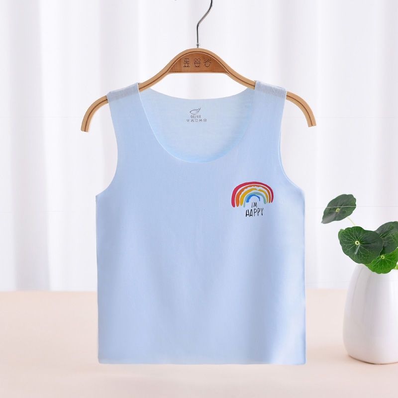 Baby vest summer thin section boneless and traceless modal male and female children's camisole wearing baby belly protection