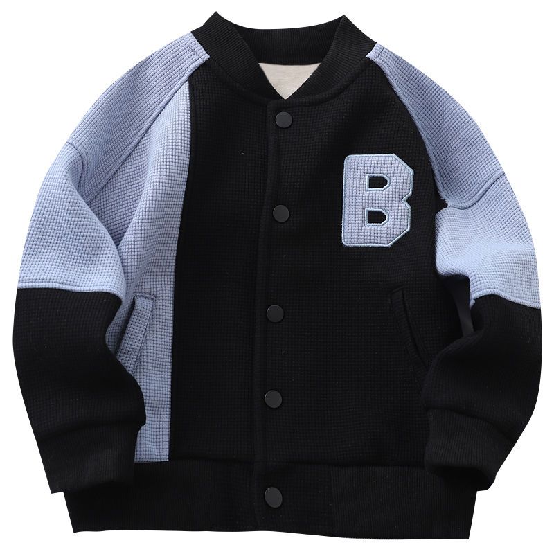Children's jacket boys and girls' jacket  spring children's baseball uniform middle and big children's casual lamb fleece top trend