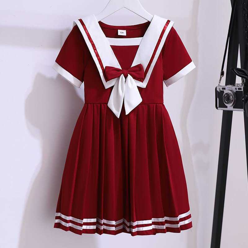女童夏裝連衣裙jk制服夏季洋氣兒童裙子夏網紅新款童裝公主裙大童