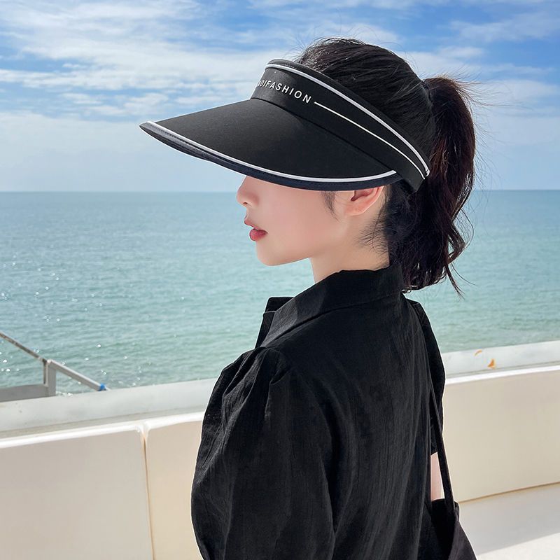 South Korea UV empty top hat cycling sun hat women's summer cover face anti-ultraviolet sun hat electric car sun visor