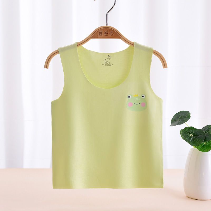 Baby vest summer thin section boneless and traceless modal male and female children's camisole wearing baby belly protection