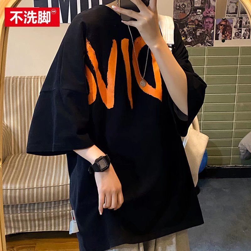 短袖t恤男新品港風潮流寬鬆帥氣半袖上衣ins潮牌休閒學生百搭T恤