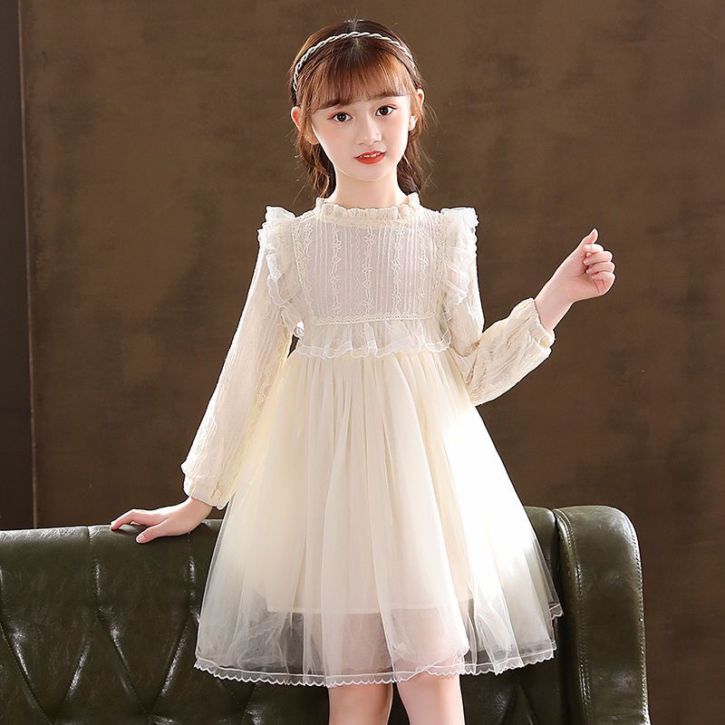 Girls dress skirt foreign style princess wedding flower girl wedding dress children host catwalk birthday piano costume