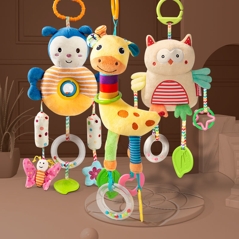 婴儿玩具0-6个月安全座椅车载风铃遛娃神器宝宝悬挂式推车床挂