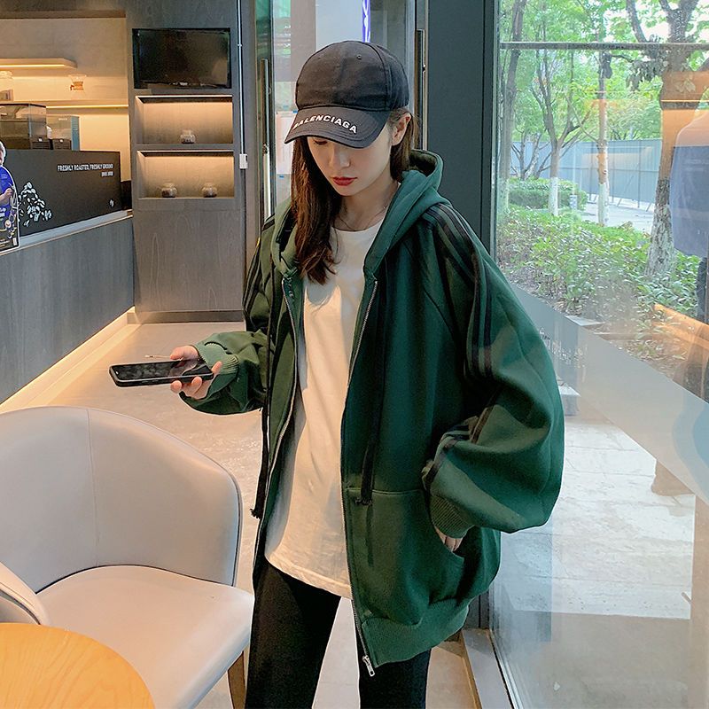 [Small Man] Baseball Uniform 2022 Spring and Autumn New Hooded Sweater Women's Spring Loose Early Spring Hooded Jacket