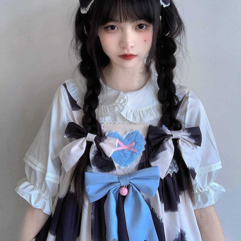 Student white shirt female doll collar shirt cute little milk cake with lolita long-sleeved JK top small fresh