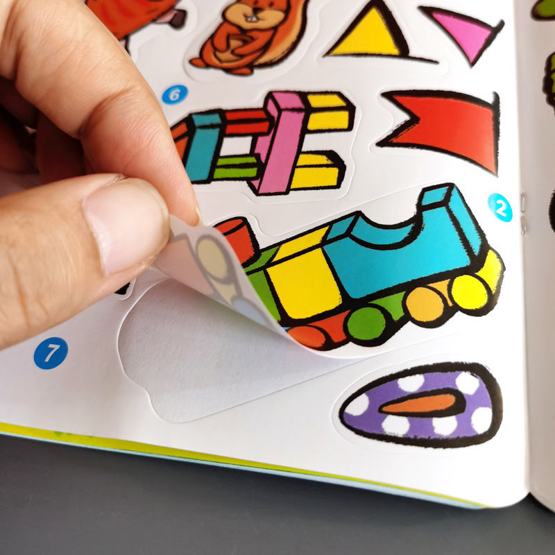 儿童专注力贴纸书0-3-4-6岁2宝宝益智卡通粘贴纸幼儿园早教贴画书