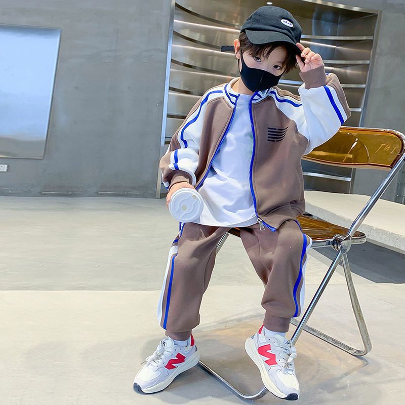 男童春秋季运动套装儿童衣服帅气新款中大童男孩运动两件套